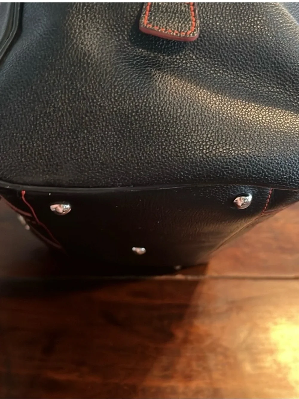 MCM Boston Black Leather Shoulder Bag EUC